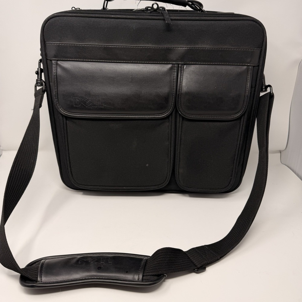 Dell Laptop Carrying Case with Shoulder Strap Padded Laptop Pouch Black  15x14x4
